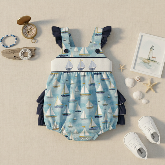 Sailboat Ruffle romper