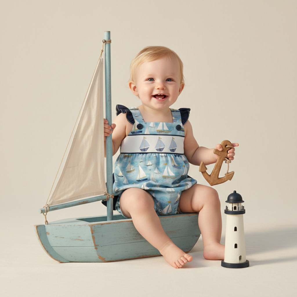 Sailboat Ruffle romper