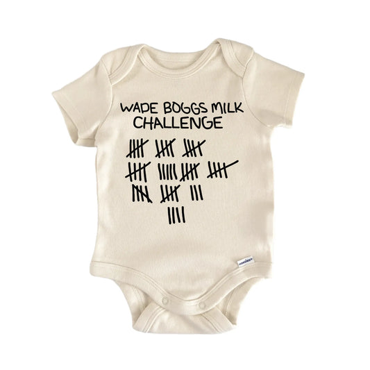 Boggs Milk Challenge Baseball Newborn Baby Bodysuit