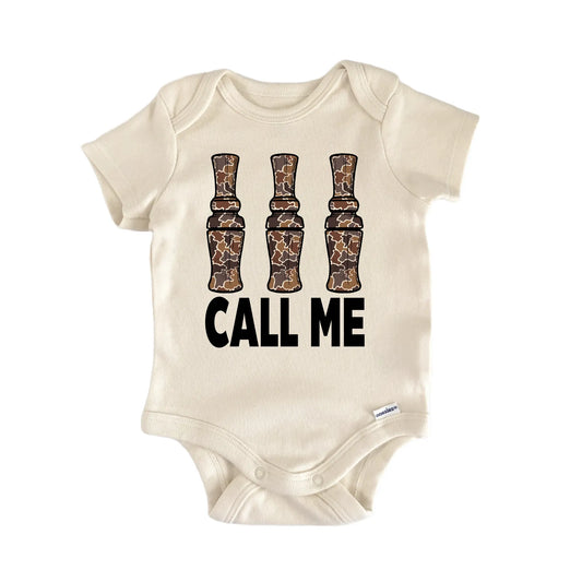 Call Me Duck Hunting Newborn Baby Bodysuit