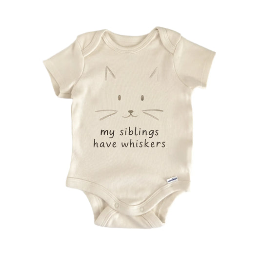 Cat Whiskers Siblings Newborn Baby Onesie®