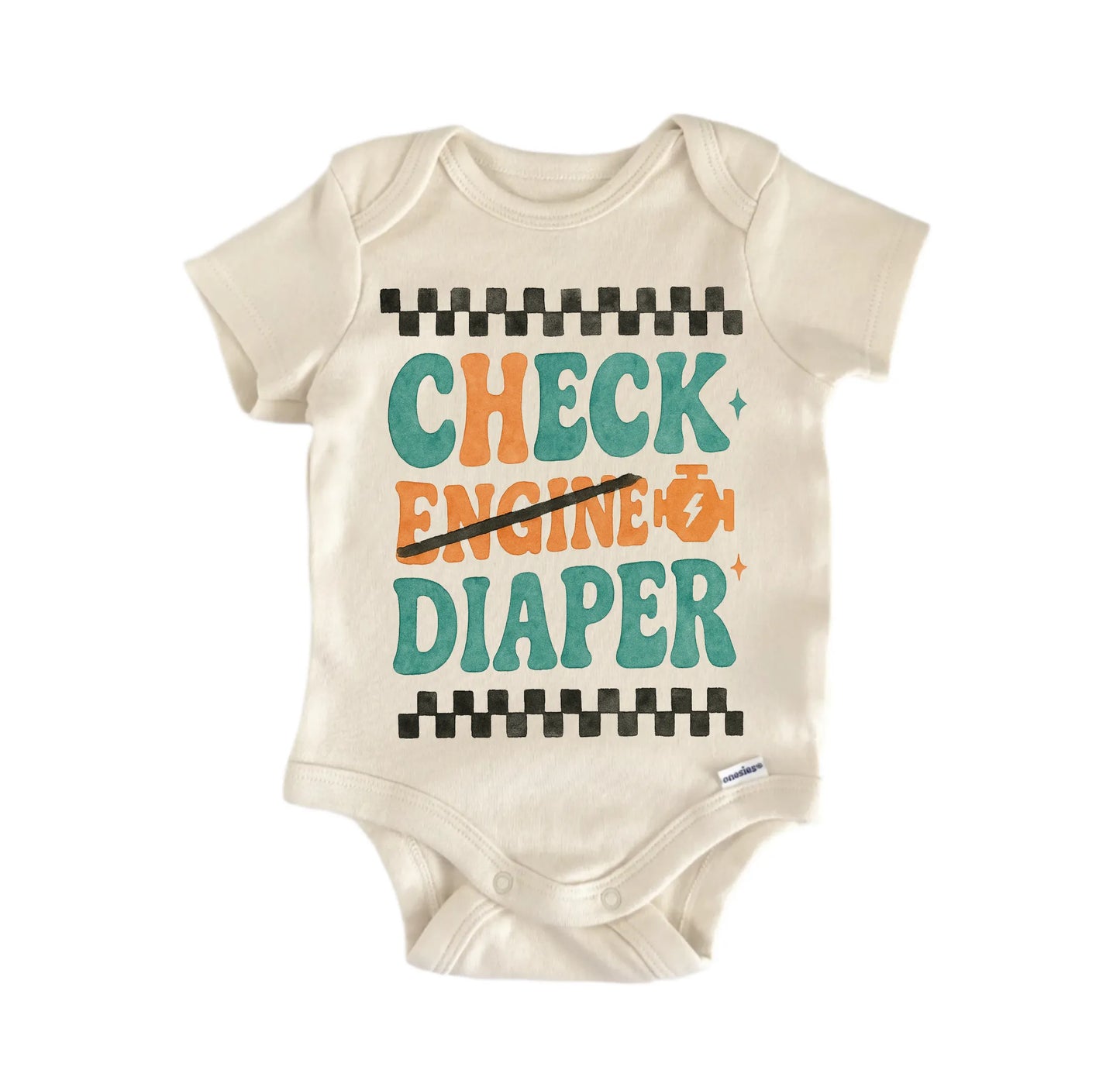 Check Engine Diaper Mechanic Newborn Baby Onesie® Onesie®