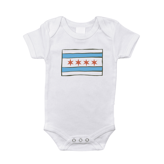 Chicago Flag Baby Onesie