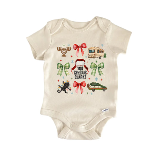 Christmas Movie Bow Newborn Baby Onesie®