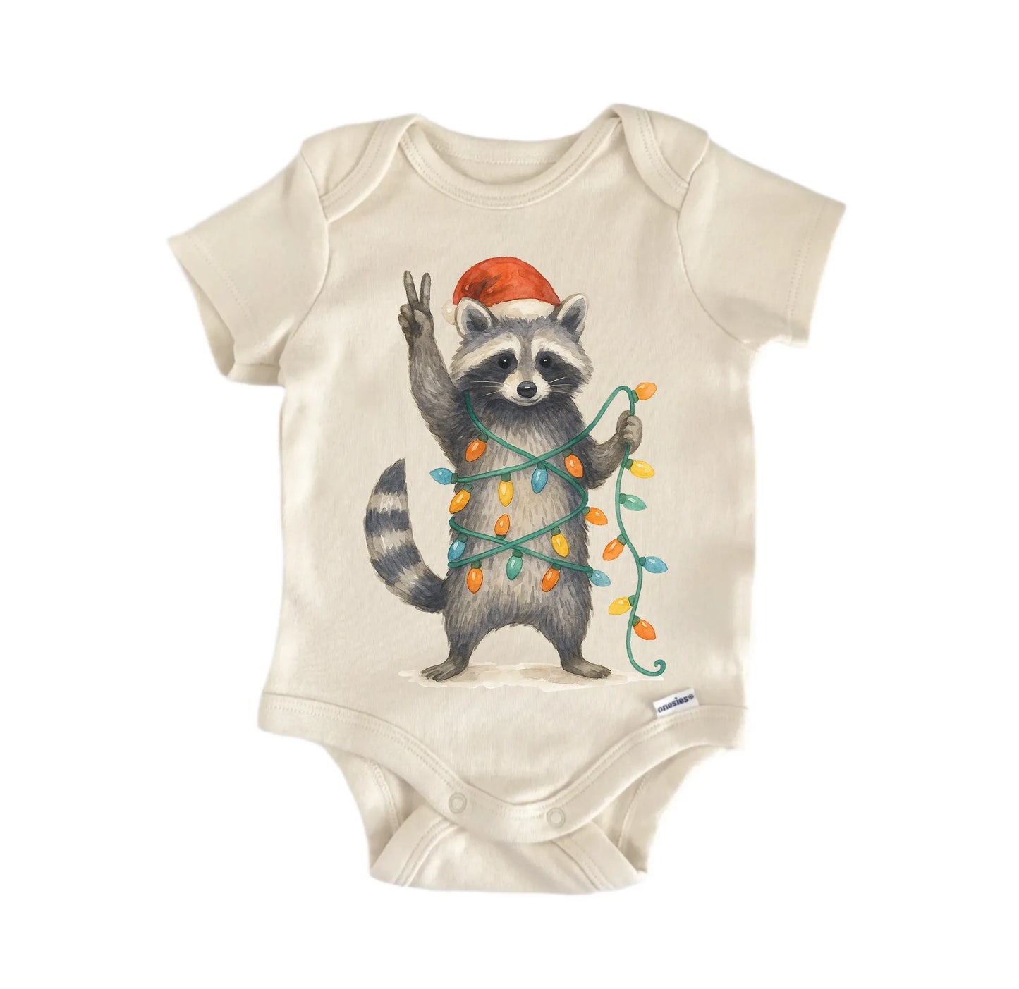Christmas Racoon Feral Newborn Baby Onesie® Onesie®