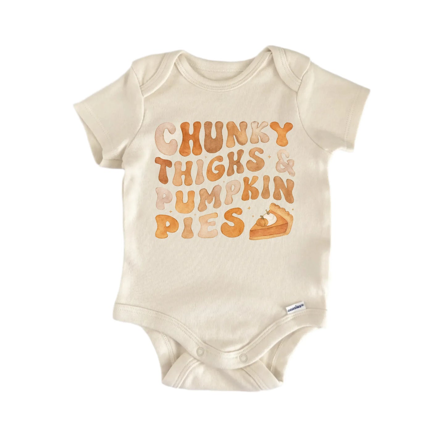 Chunky Thighs Pie Thanksgiving Newborn Baby Onesie® Onesie®