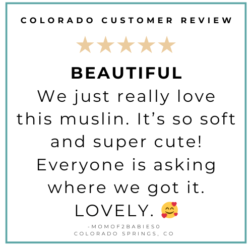 Gift Set: Colorado Baby Muslin Swaddle Blanket and Burp Cloth/Bib Combo