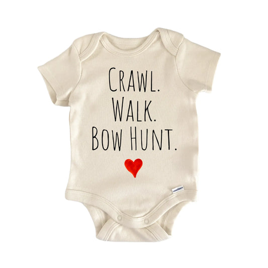 Crawl Walk Bow Hunt Newborn Baby Onesie®