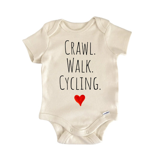 Crawl Walk Cycling Newborn Baby Onesie®