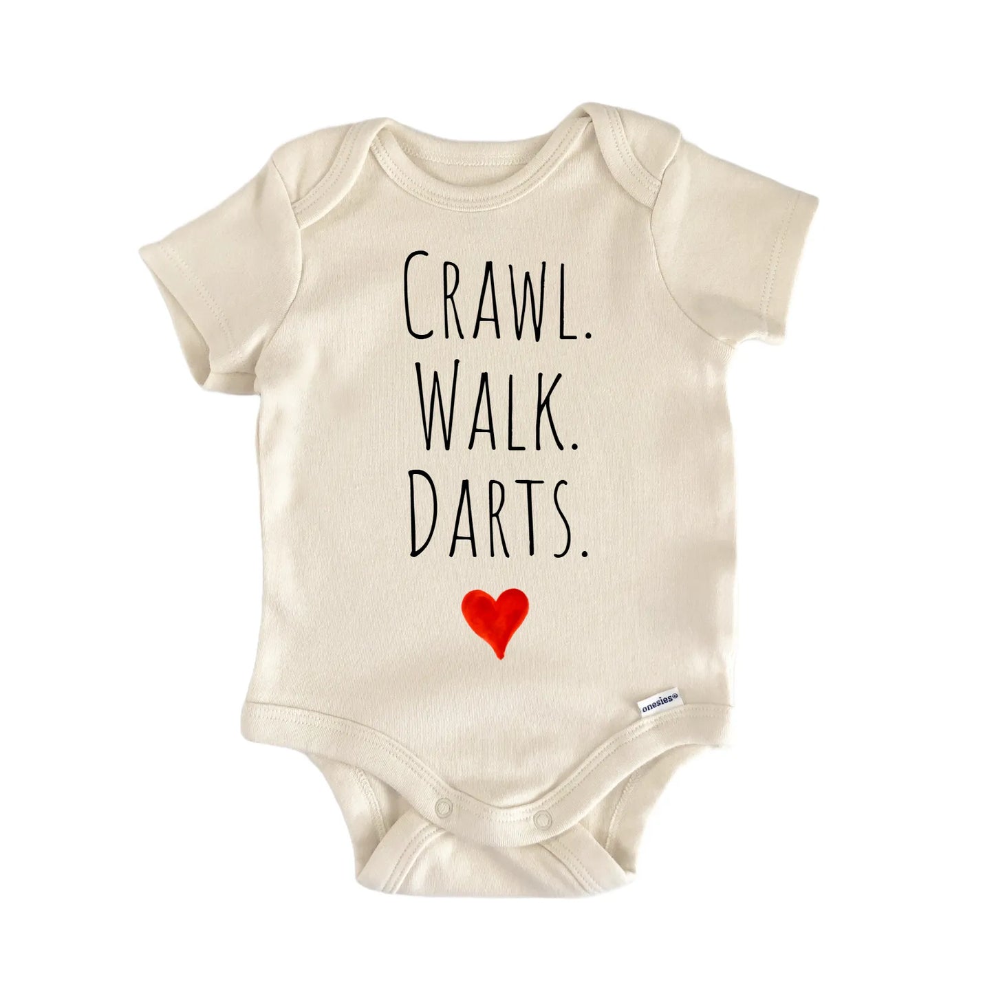 Crawl Walk Darts Newborn Baby Onesie® Onesie®