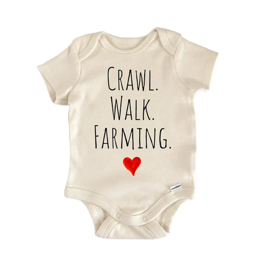 Crawl Walk Farming Newborn Baby Onesie®