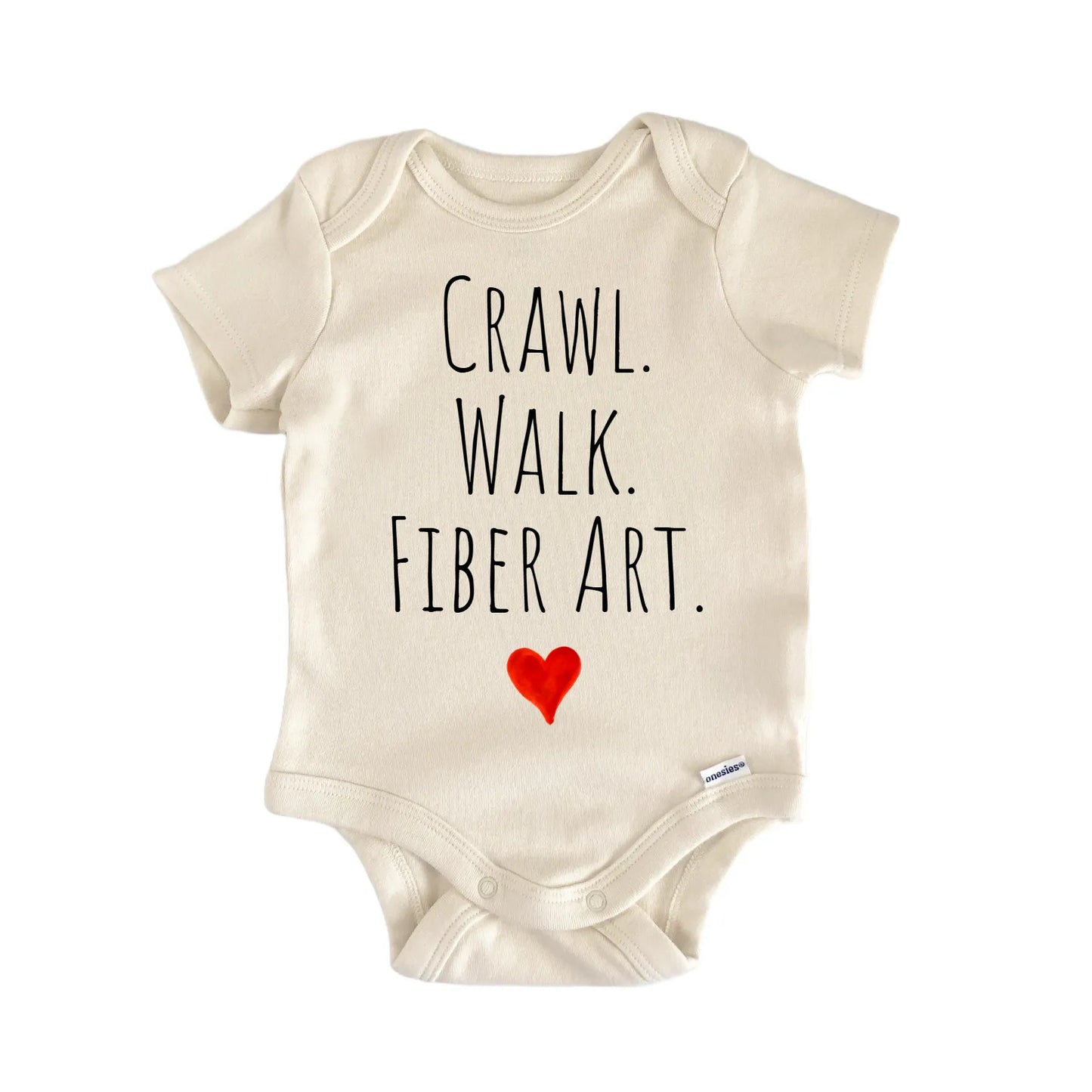 Crawl Walk Fiber Art Newborn Baby Onesie® Onesie®