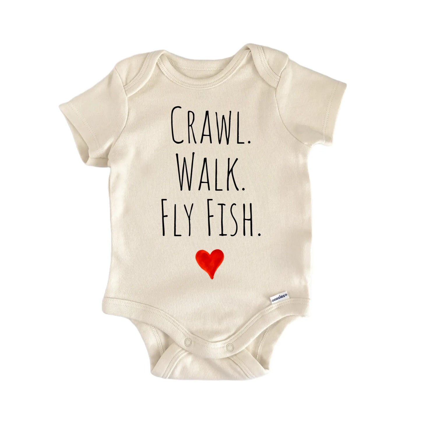 Crawl Walk Fly Fish Newborn Baby Onesie® Onesie®