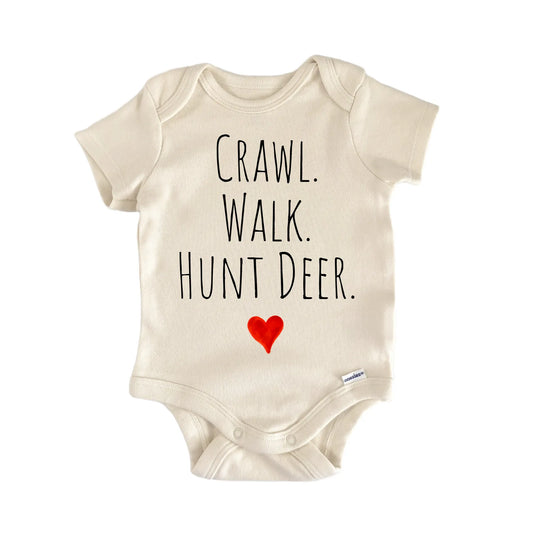 Crawl Walk Hunt Deer Newborn Baby Onesie®