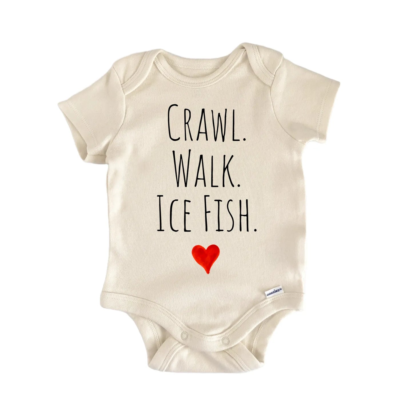 Crawl Walk Ice Fish Newborn Baby Onesie® Onesie®