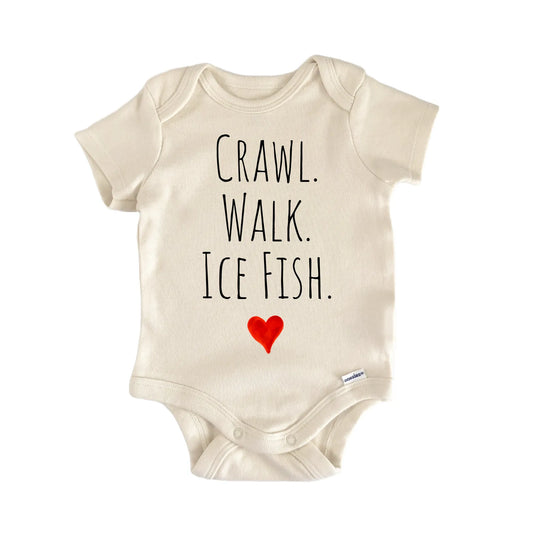 Crawl Walk Ice Fish Newborn Baby Onesie®