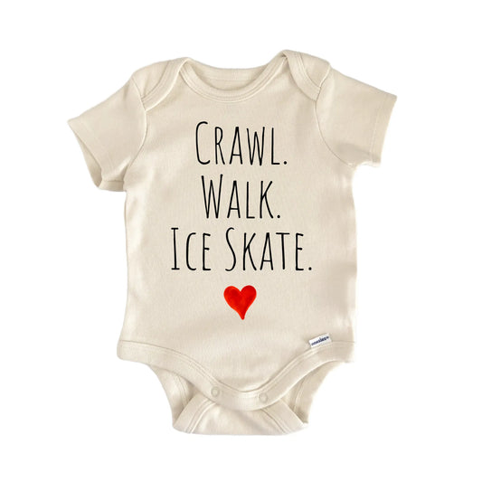 Crawl Walk Ice Skate Newborn Baby Onesie®