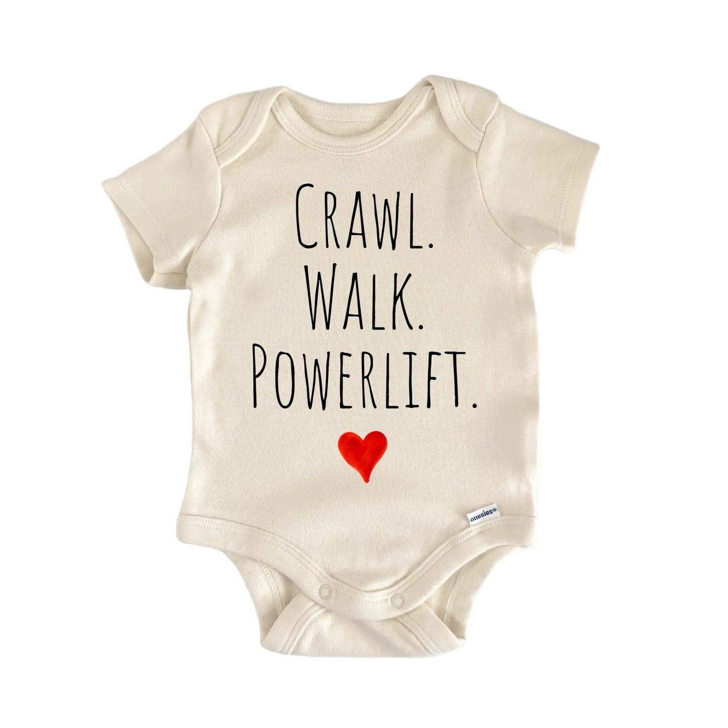 Crawl Walk Powerlift Newborn Baby Onesie® Onesie®