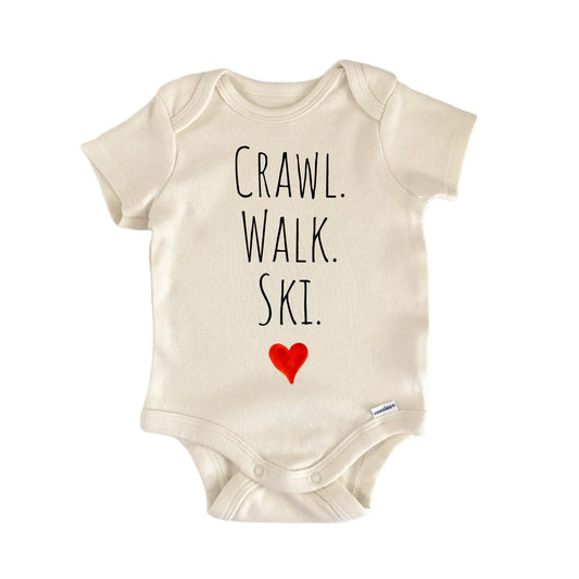 Crawl Walk Ski Newborn Baby Onesie®