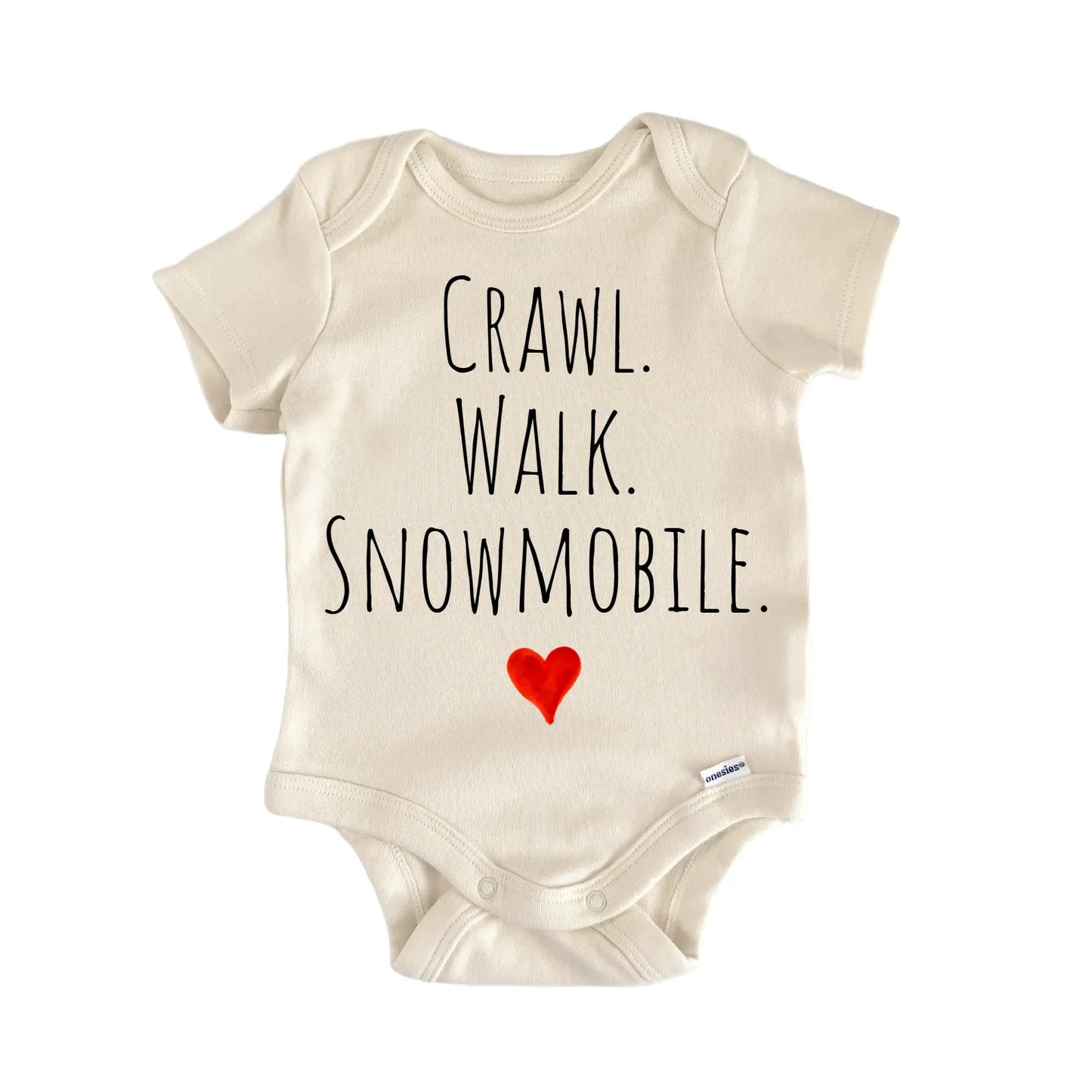 Crawl Walk Snowmobile Newborn Baby Onesie® Onesie®