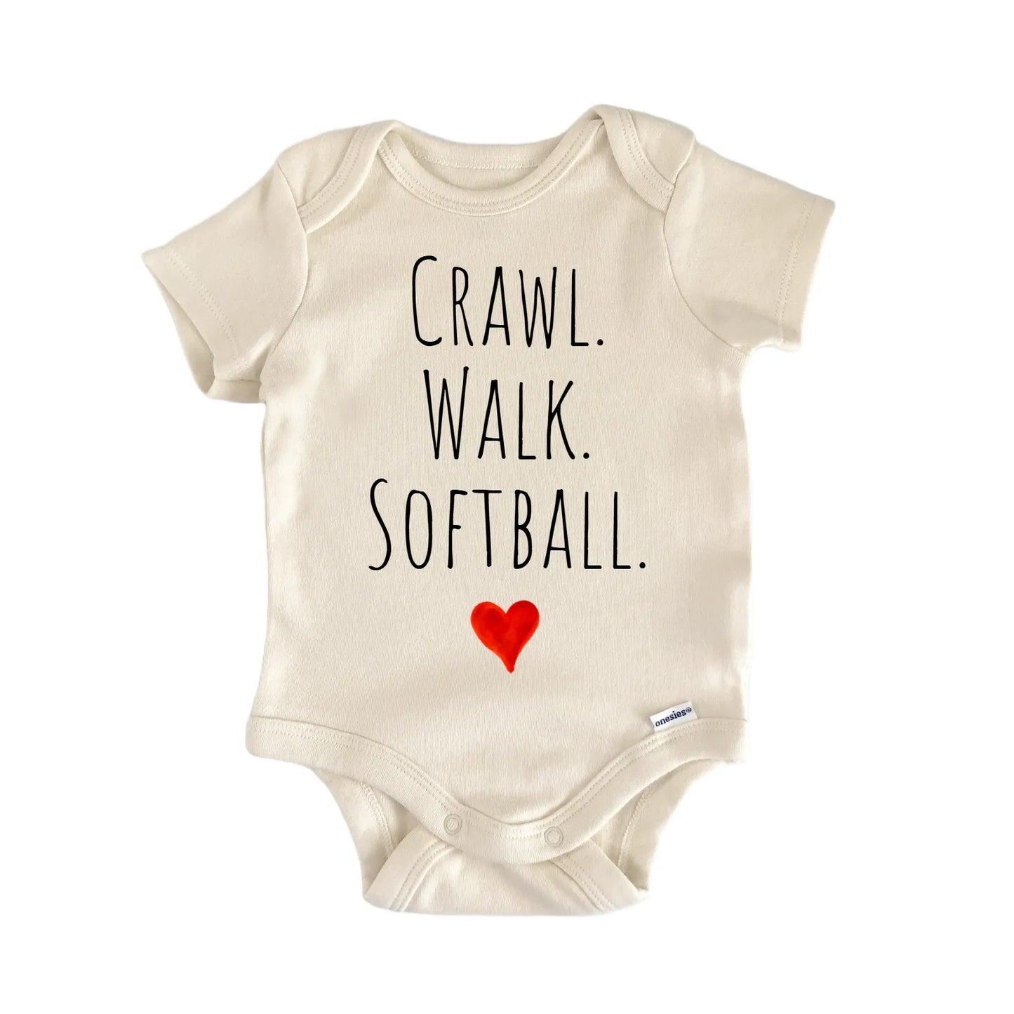 Crawl Walk Softball Newborn Baby Onesie® Onesie®