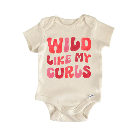 Curly Curls Hair Wild Newborn Baby Onesie®