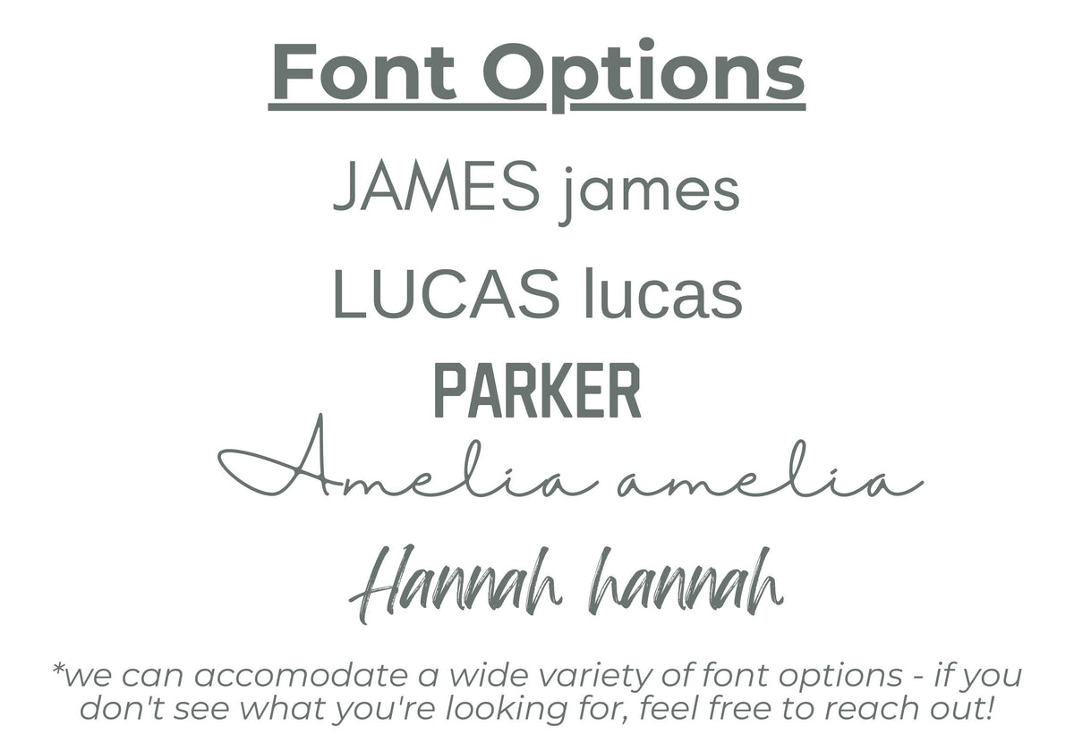 Custom Canvas Name Banner - Butterfly Font