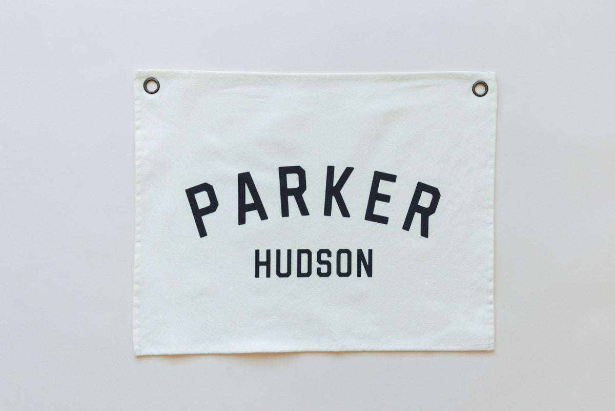 Custom Canvas Name Banner - Butterfly Font