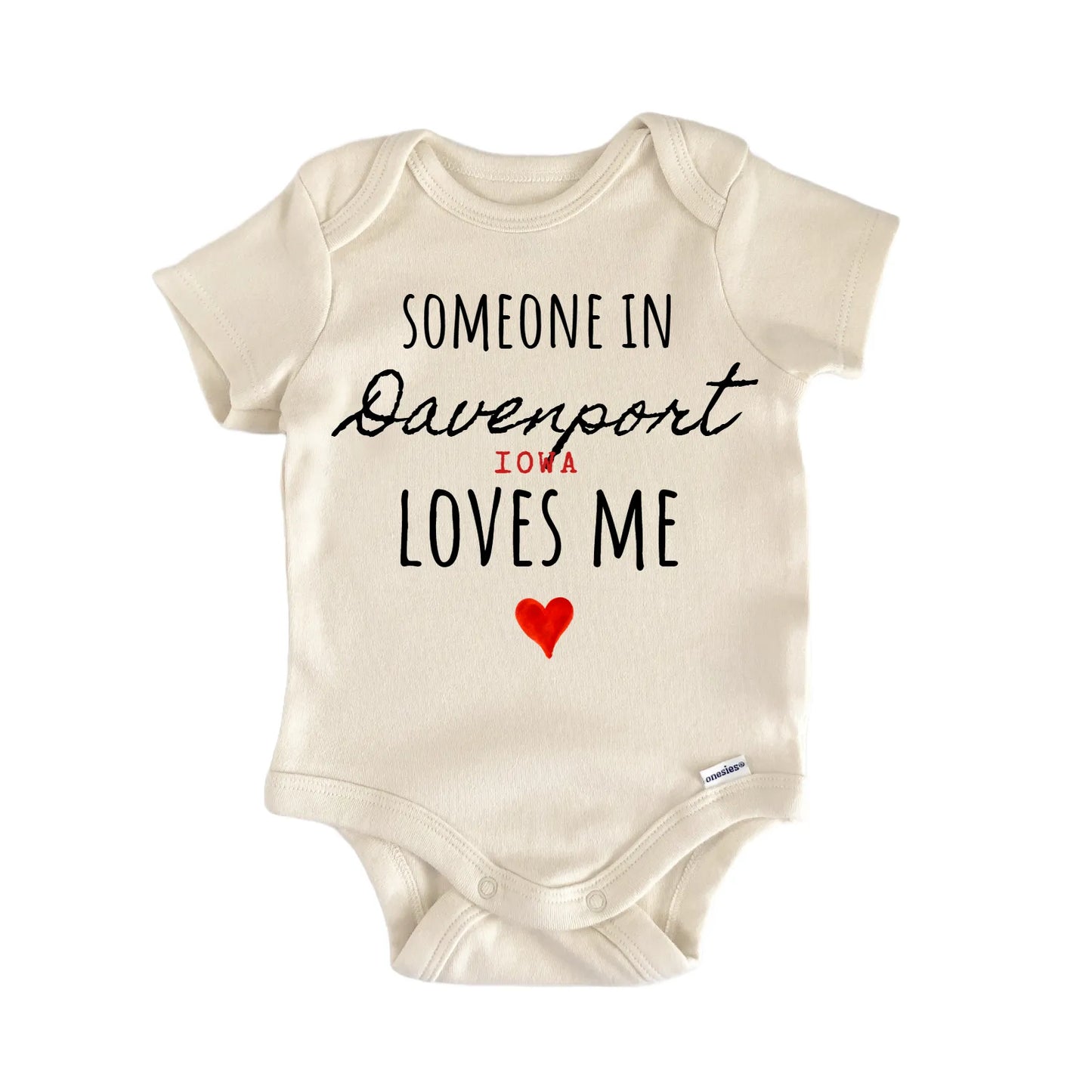 Davenport Iowa Baby Gift Baby Bodysuit
