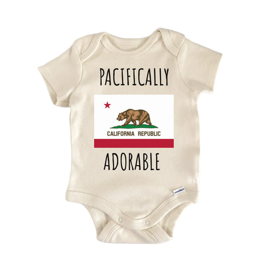 California State Flag Pacific Ocean Baby Gift Baby Bodysuit