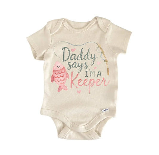 Daddy Girl Fishing Keeper Newborn Baby Onesie®