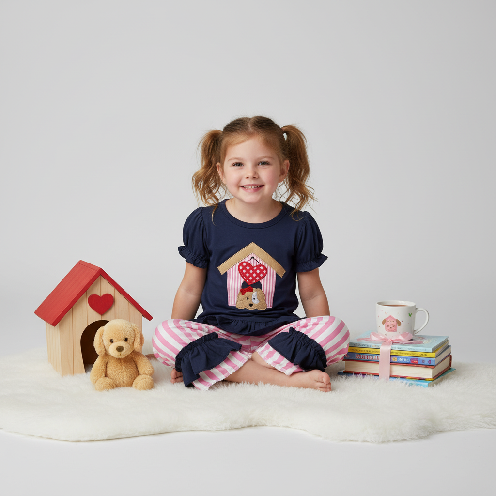 Doghouse ruffle pant set