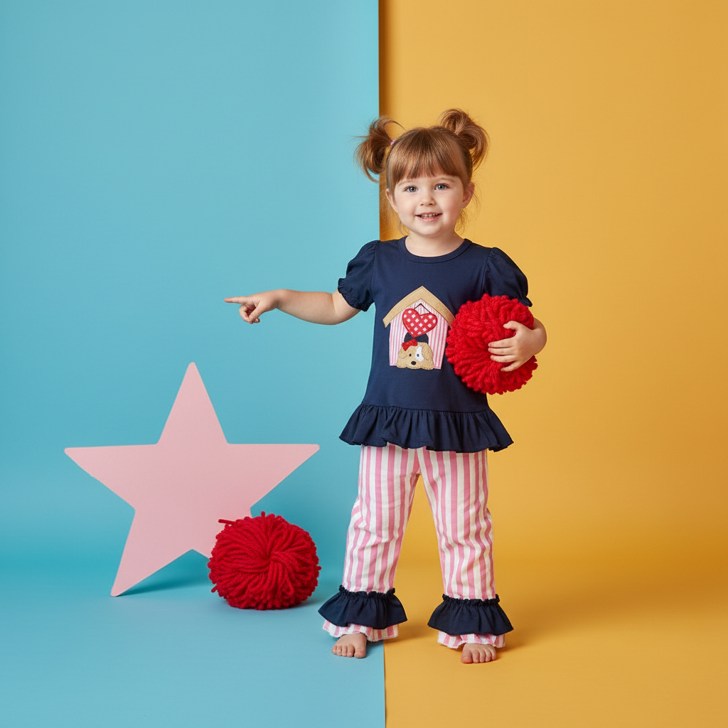 Doghouse ruffle pant set