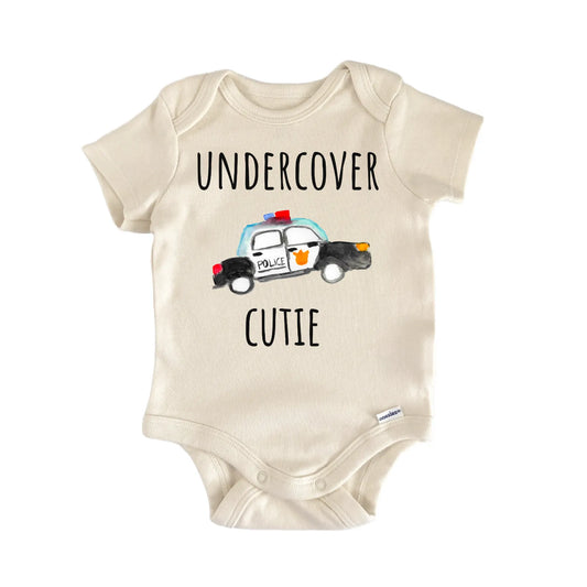 Undercover Cutie Police Officer Baby Gift Baby Bodysuit