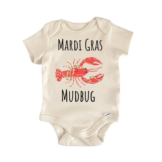 Mardi Gras Mudbug Crawfish Cajun Baby Gift Baby Bodysuit