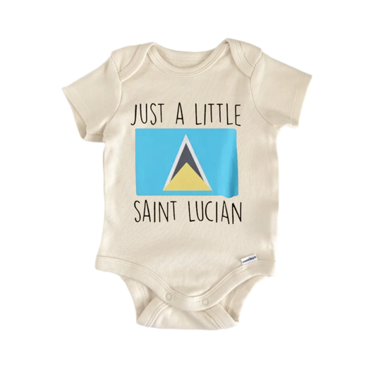 St. Lucia Newborn Baby Onesie front view