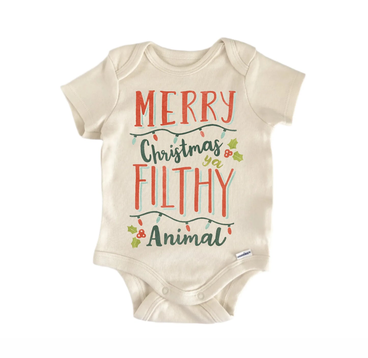 Filthy Animal Christmas Movie Newborn Baby Onesie® Onesie®