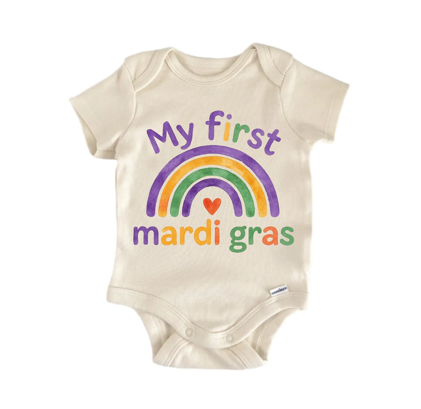 First Mardi Gras Rainbow Newborn Baby Onesie® Onesie®