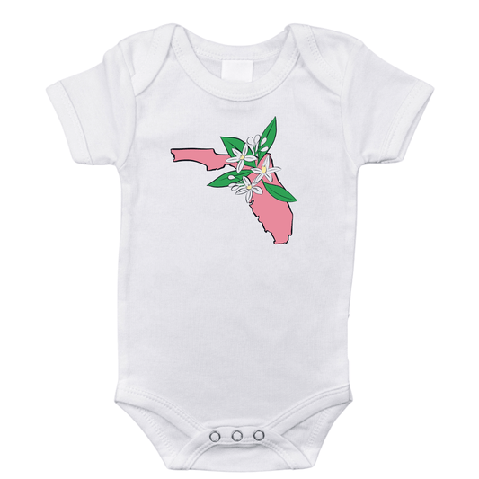 Florida Orange Blossom Baby Onesie