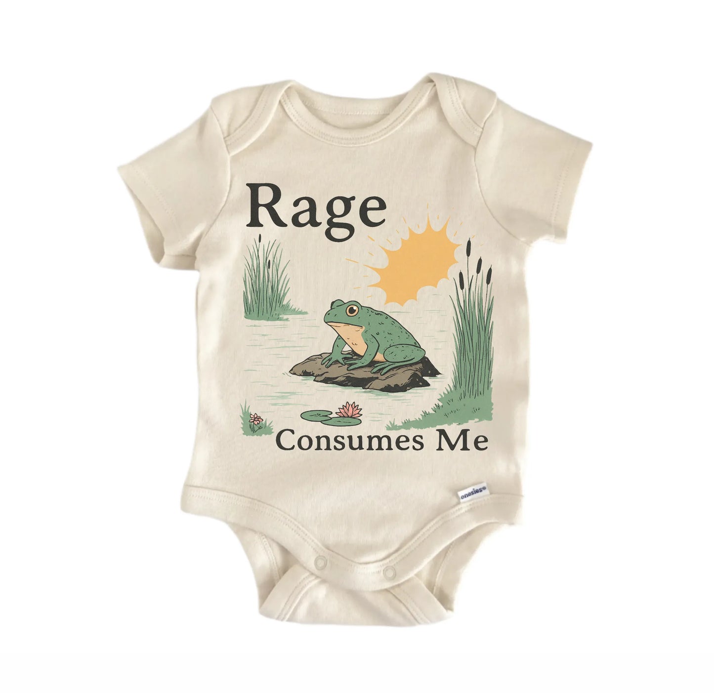 Frog Rage Retro Newborn Baby Onesie® Onesie®