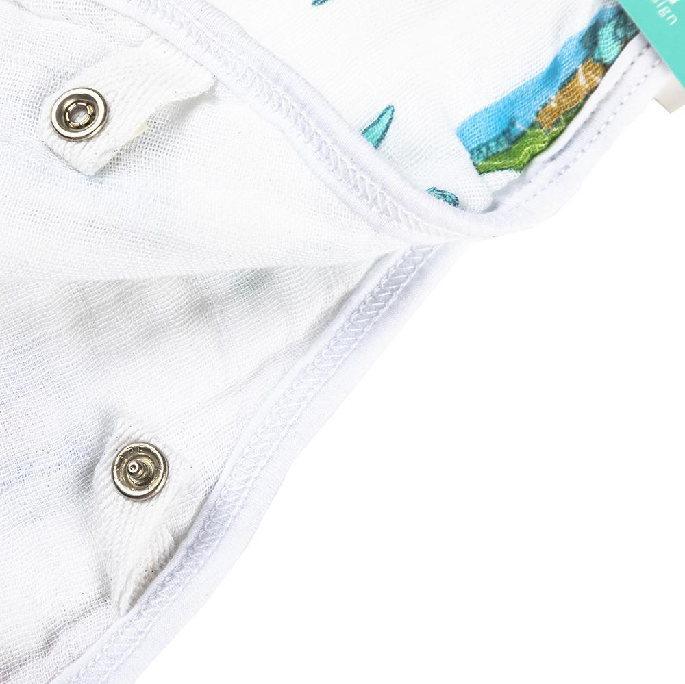 Gift Set: Chicago Baby Muslin Swaddle Blanket and Burp Cloth/Bib Combo