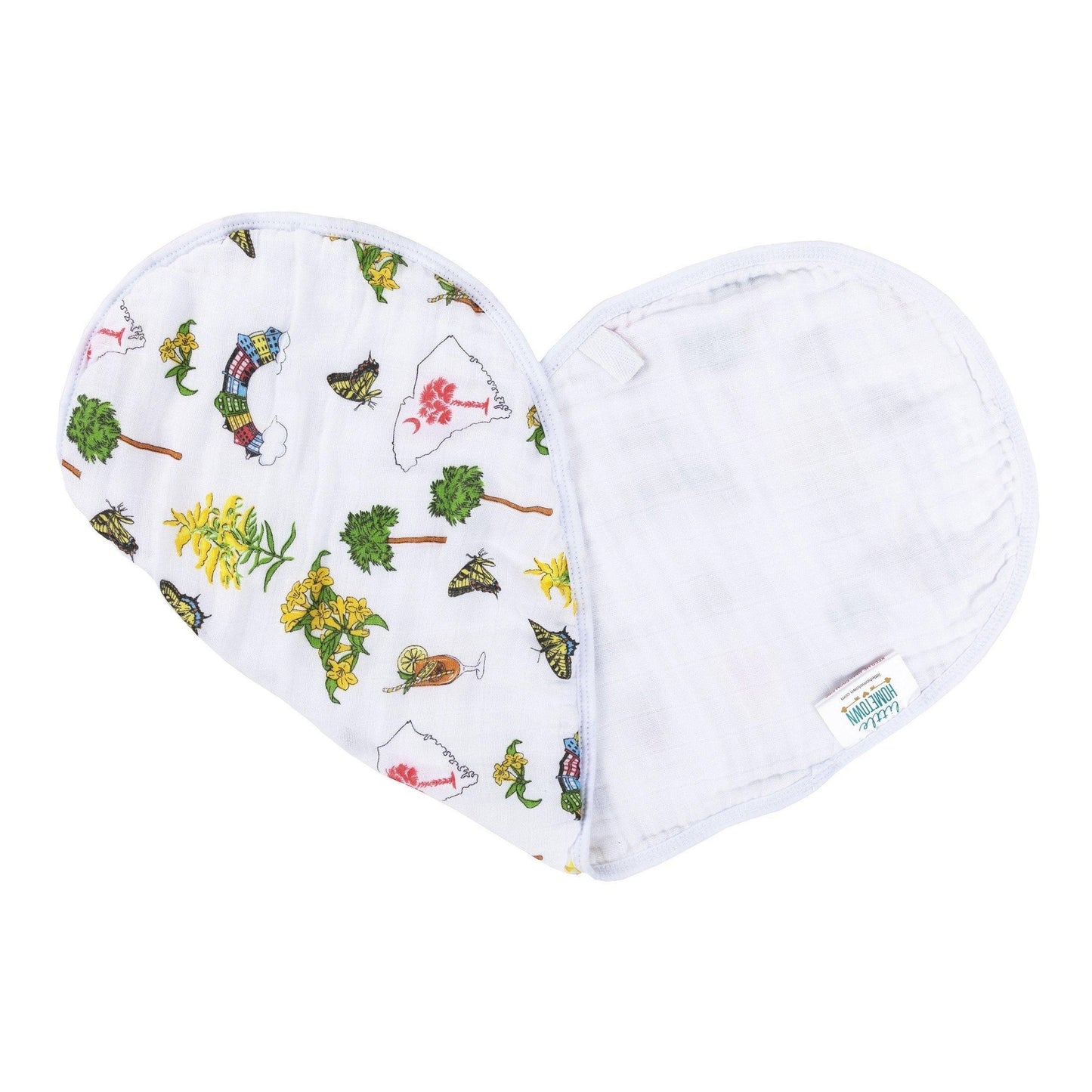 Gift Set: South Carolina Girl Baby Muslin Swaddle Blanket and Burp Cloth/Bib Combo