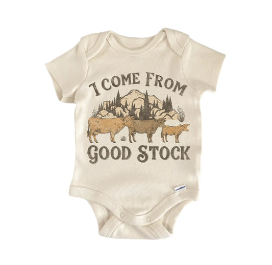 Good Stock Mountain Farm Newborn Baby Onesie®