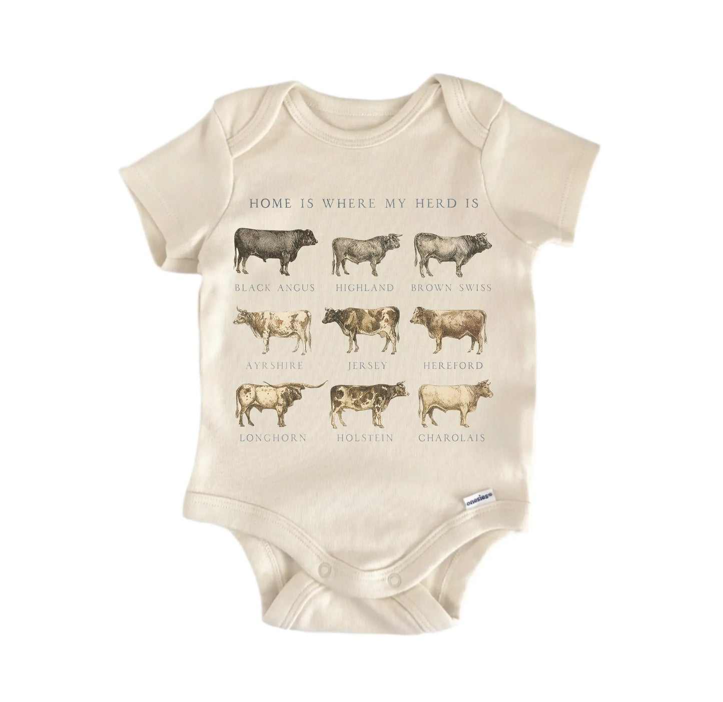 Home Herd Cow Newborn Baby Onesie® Onesie®