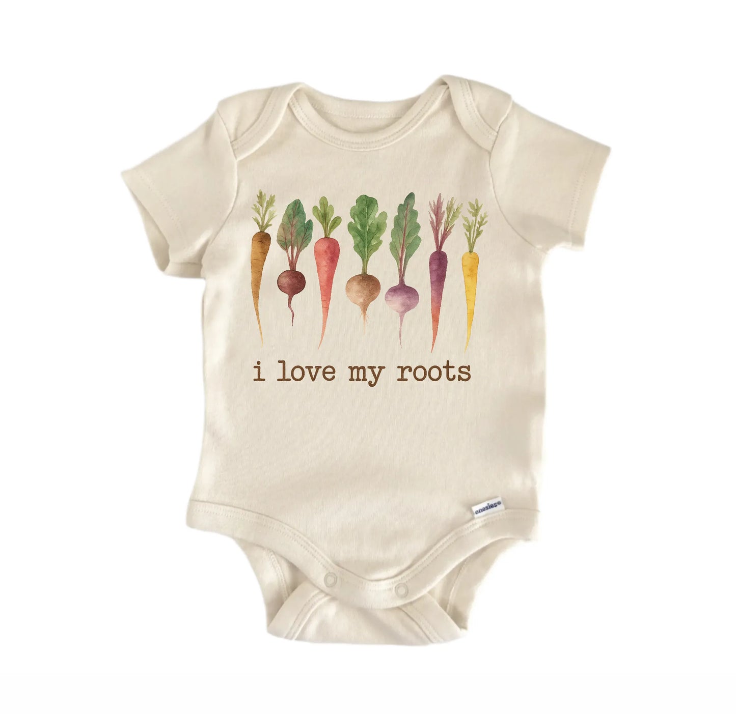 I Love My Roots Vegetables Newborn Baby Onesie® Onesie®