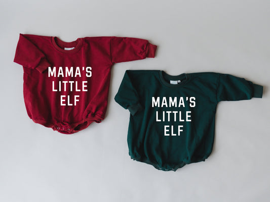 Mama's Little Elf Sweatshirt Romper
