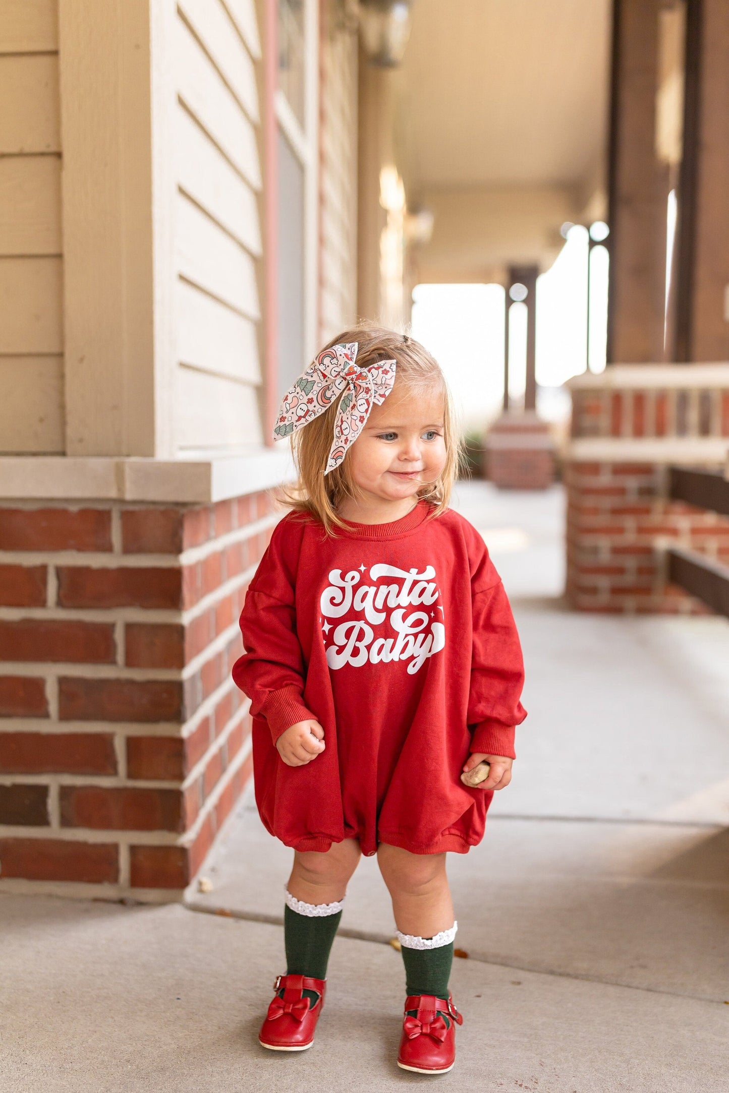 Santa Baby Sweatshirt Romper