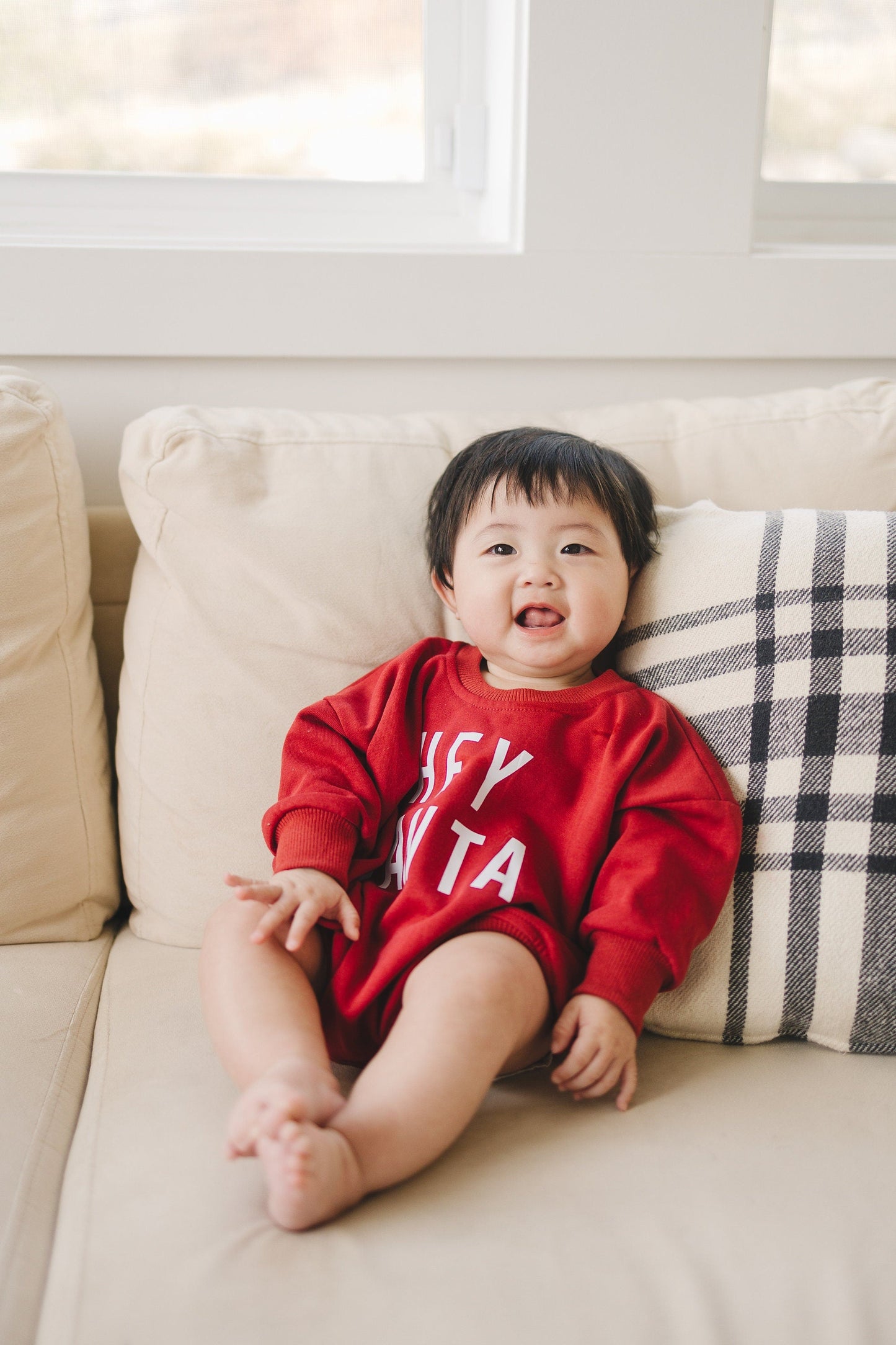 Hey Santa Sweatshirt Romper