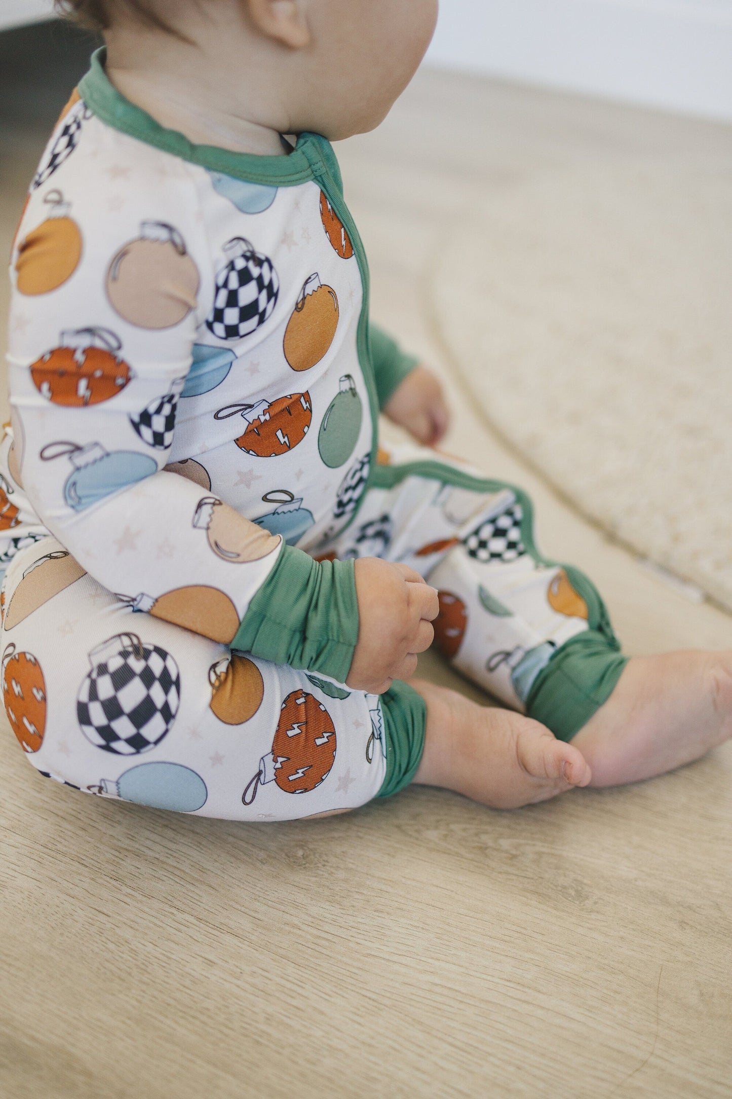 Christmas Ornament Bamboo Zippy Romper *Newborn & 0/3m left