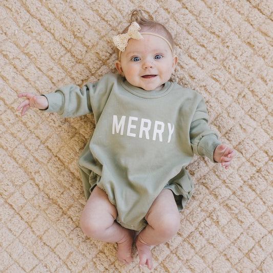 Merry Sweatshirt Romper